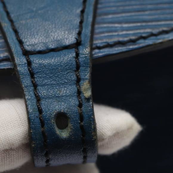 LOUIS VUITTON Epi June Feuille MM Shoulder Bag Blue M52155 LV Auth 82031 - Picture 9 of 16